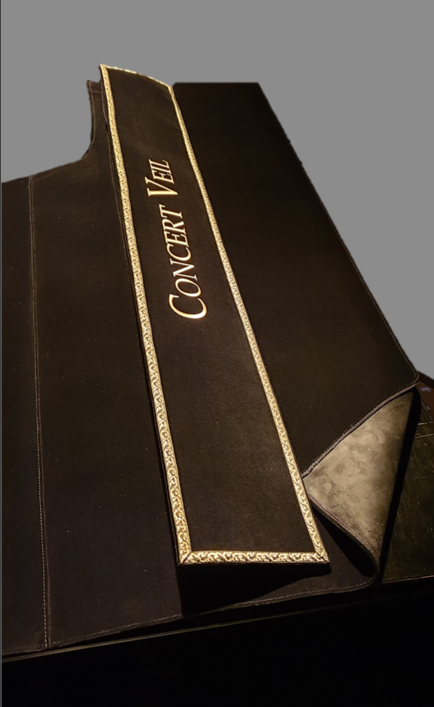 Concert Veil anti-reflection with text embroidery