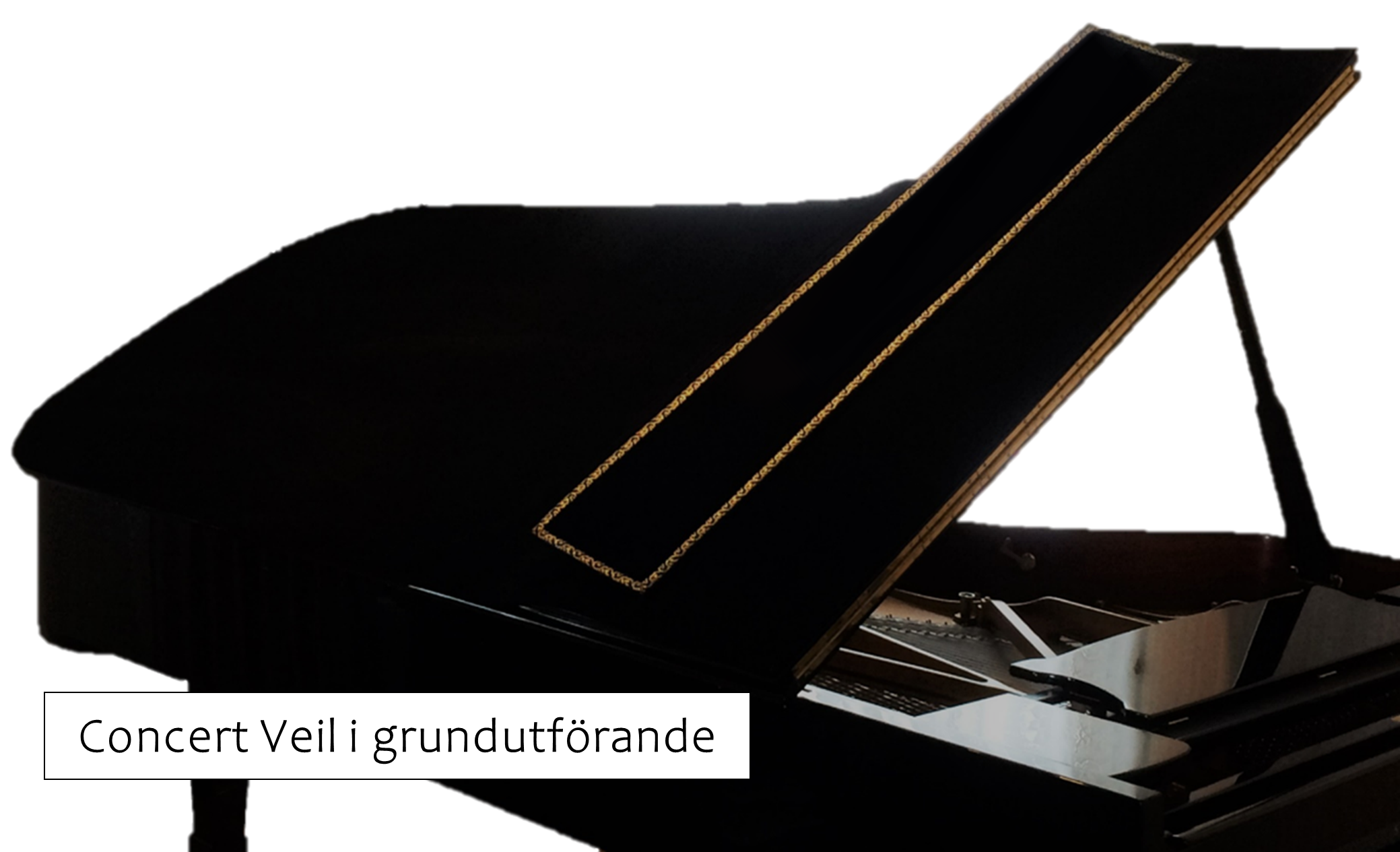 Irritating light reflections grand piano lid